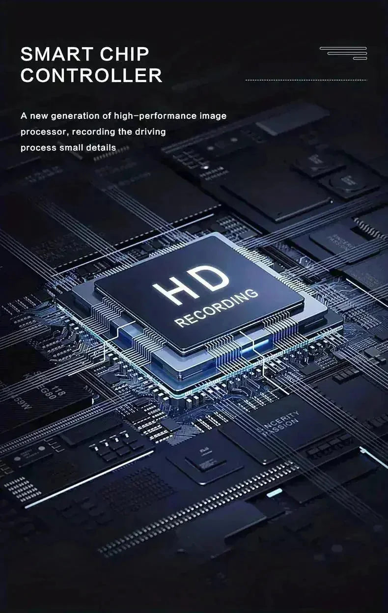 dual camera dash cam | 1080p front and rear recording | ir night vision system | energy saving