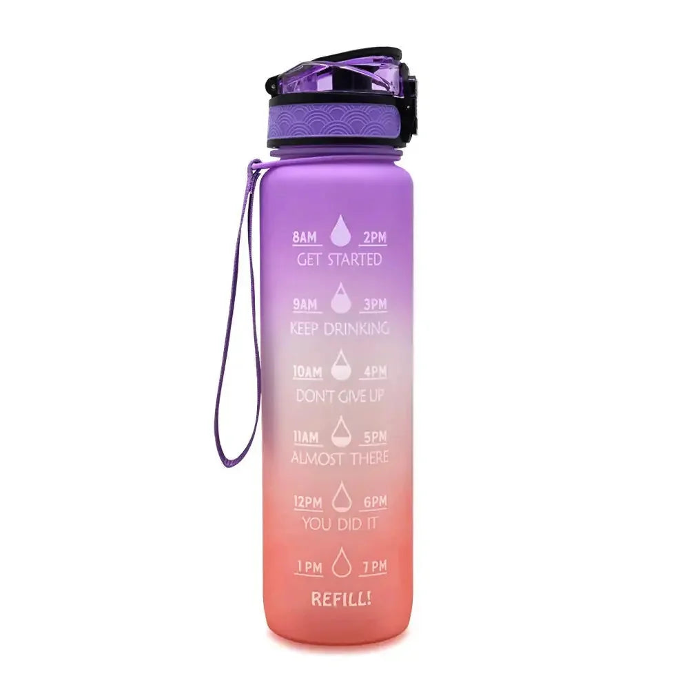l tritan water bottle | time marker motivational bottle | bpa-free tritan material | ultrasonic cleaning