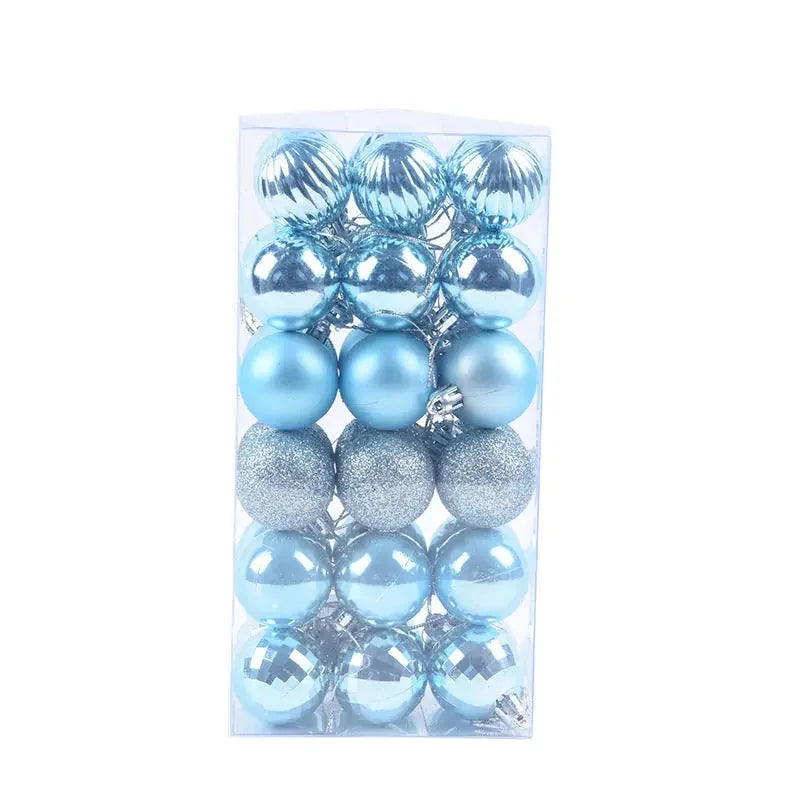 shatterproof plastic ornaments | 6cm diameter christmas baubles | indoor tree decorating | ultrasonic cleaning