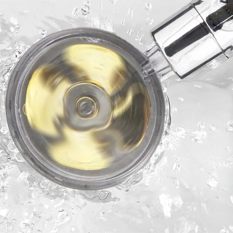 propeller-driven shower nozzle | handheld shower with cotton filter | water-saving shower head for home | ultrasonic cleaning