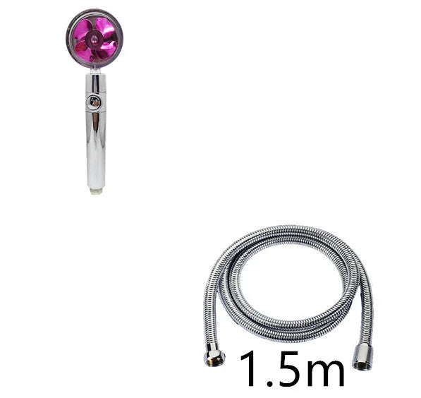 propeller-driven shower nozzle | handheld shower with cotton filter | water-saving shower head for home | energy saving