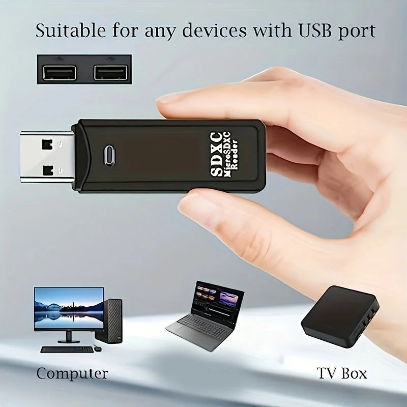 high speed usb 30 card reader | 5gbps data transfer | 2-in-1 sd and micro sd adapter | energy saving