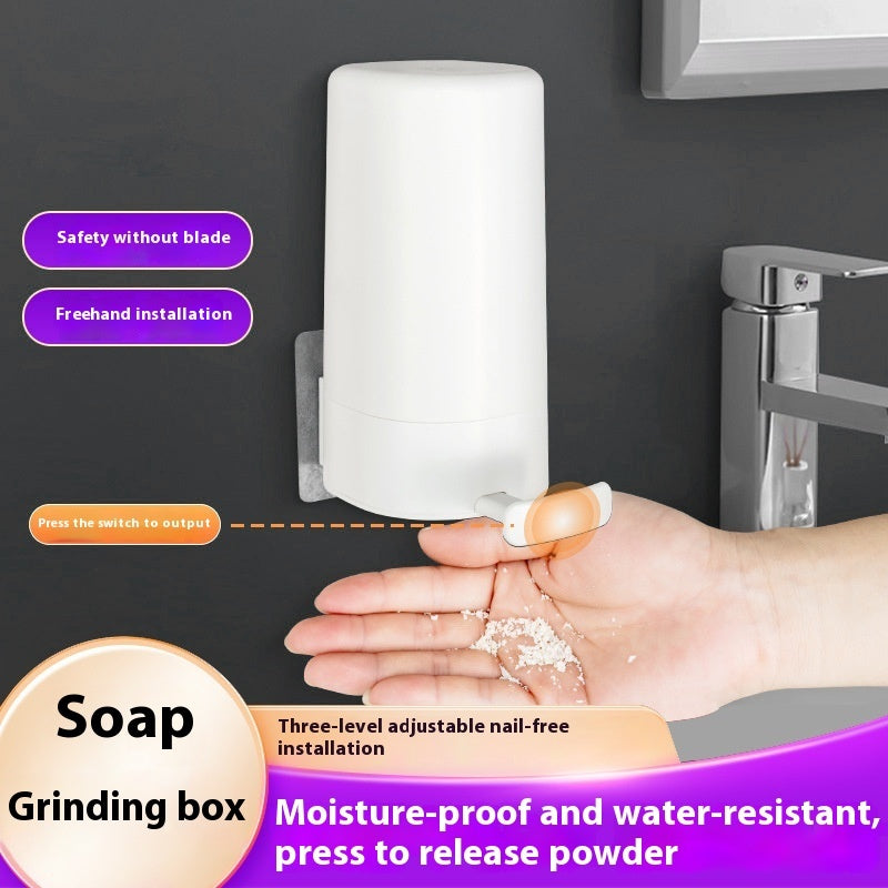 Soap Grinder Dispenser Soap Box Wall Mounted Dry Organizer Box Soap Powder Grinding Box For Restaurant Kitchen Office Gyms Hotel 