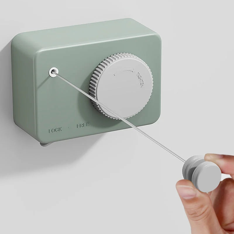 retractable clothesline indoor | punch-free installation | stainless steel wire | ultrasonic cleaning