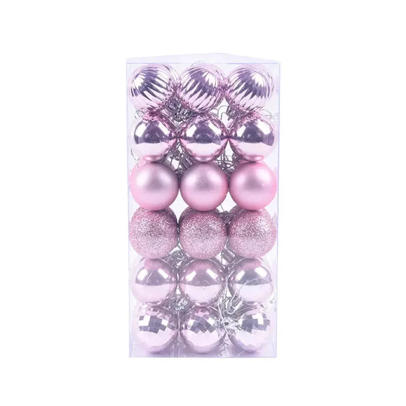 shatterproof plastic ornaments | 6cm diameter christmas baubles | indoor tree decorating | ultrasonic cleaning