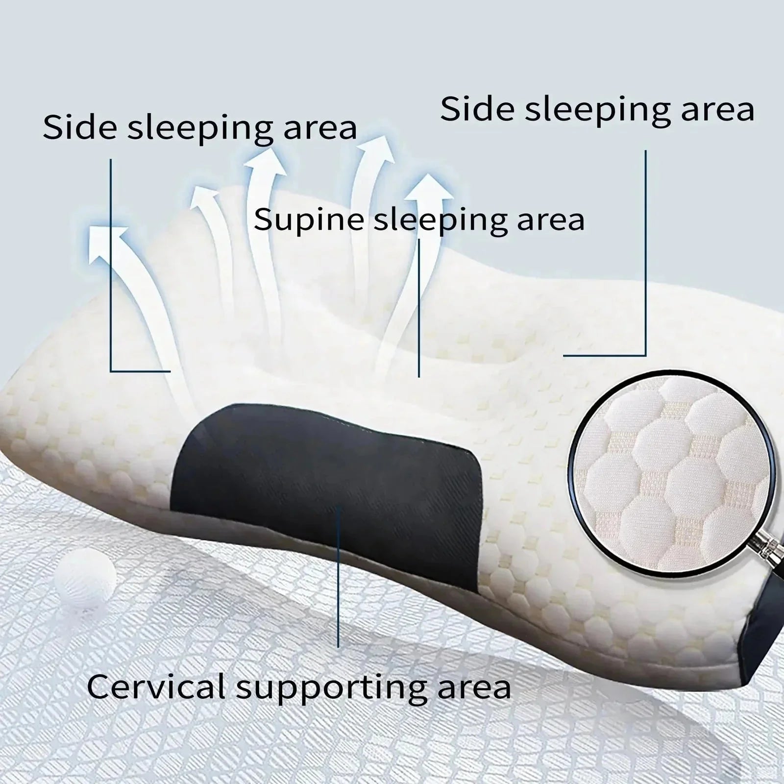 adjustable neck pillow | orthopedic support pillow | ergonomic contour pillow | energy saving