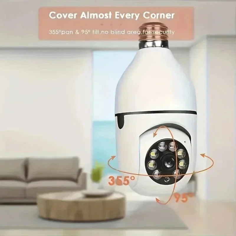 e27 bulb camera | automatic tracking camera | full color night vision | ultrasonic cleaning