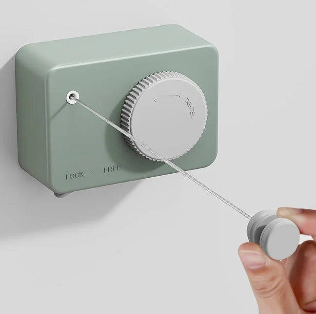 retractable clothesline indoor | punch-free installation | stainless steel wire | energy saving