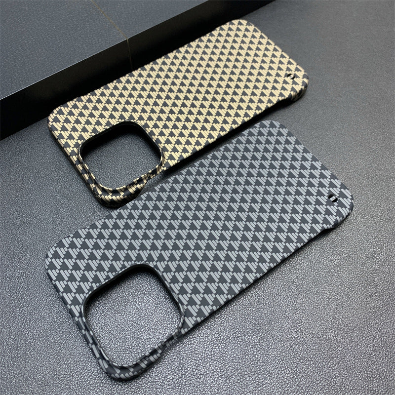 Frameless Triangle Source Pattern Ultra-thin Half Pack Phone Case 