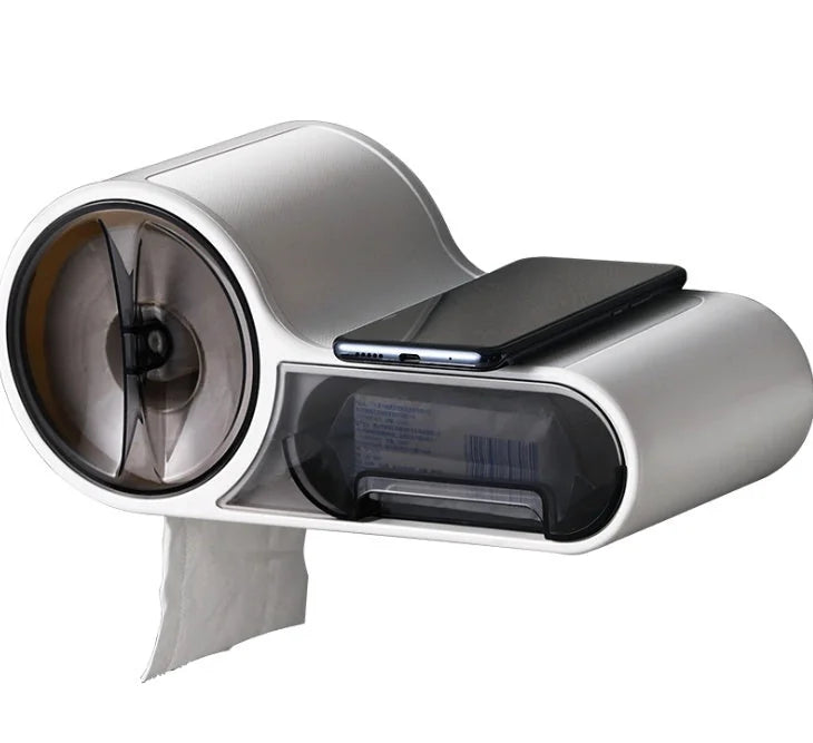 stainless-steel toilet paper holder | heavy-duty roll holder | adjustable spring tension bar | ultrasonic cleaning