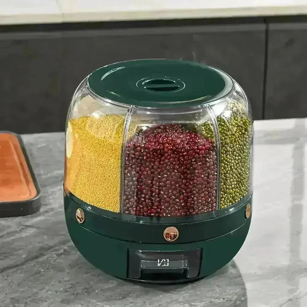 large capacity rice dispenser | airtight food storage container | kitchen organization solutions | ultrasonic cleaning