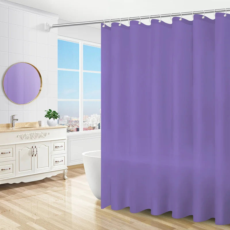 waterproof polyester fabric | 71x71 inch dimensions | mildew-resistant shower curtain | energy saving