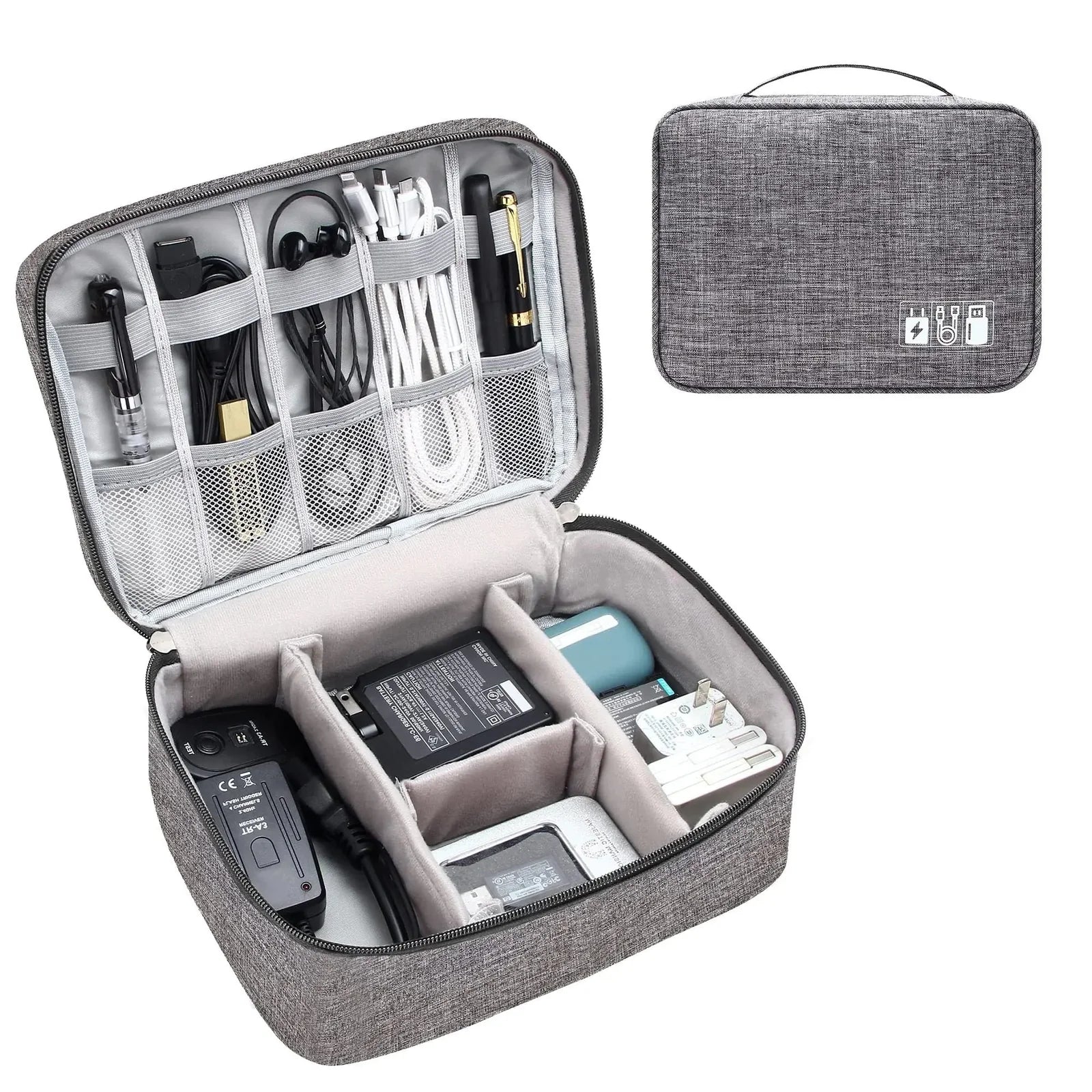 waterproof electronics organizer | portable cable organizer bag | travel electronics case | energy saving