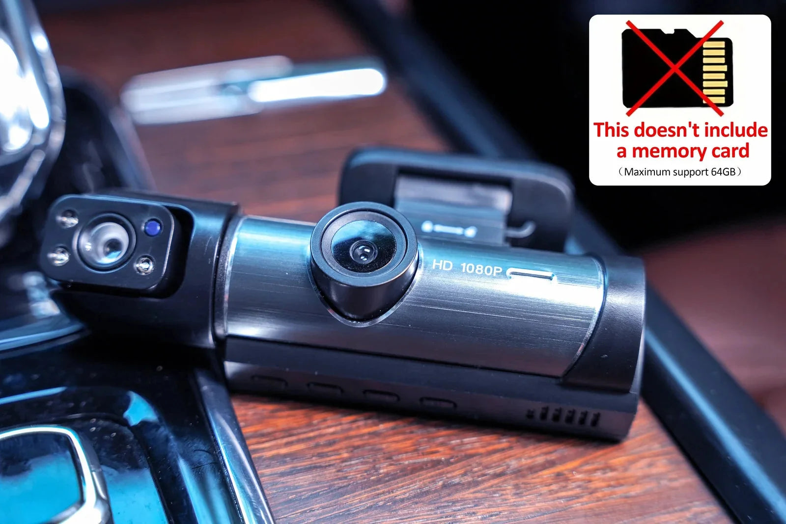 dual lens dash cam | front and cabin recording | g-sensor loop recording | energy saving