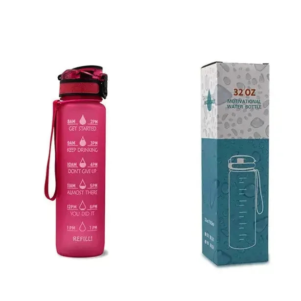 1000ml capacity motivational bottle | leakproof sports water bottle | gym and fitness hydration bottle | ultrasonic cleaning