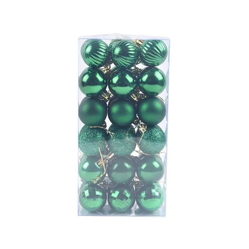 shatterproof plastic ornaments | 6cm diameter christmas baubles | indoor tree decorating | energy saving