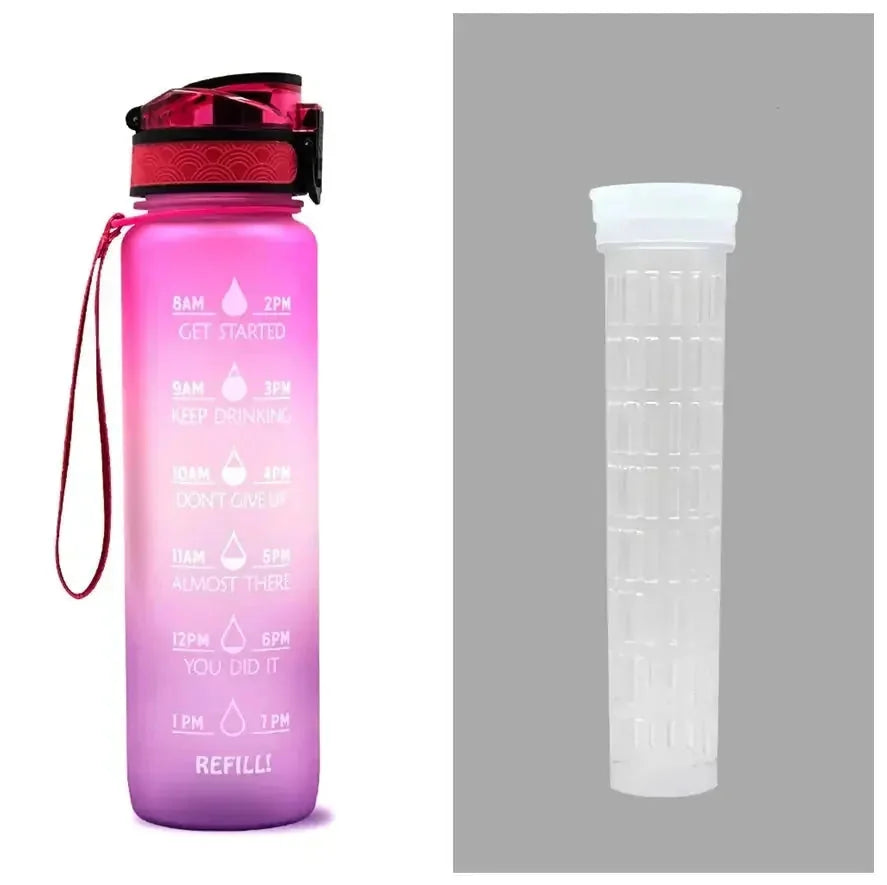 1000ml capacity motivational bottle | leakproof sports water bottle | gym and fitness hydration bottle | ultrasonic cleaning