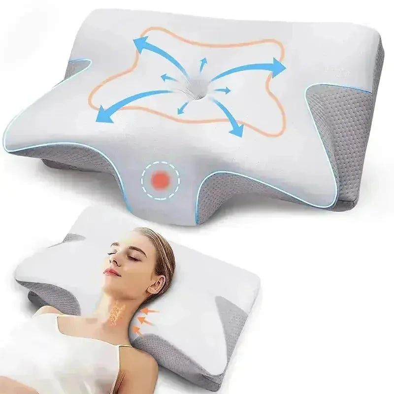memory foam pillow | orthopedic neck support | cervical pillow for pain relief | ultrasonic cleaning