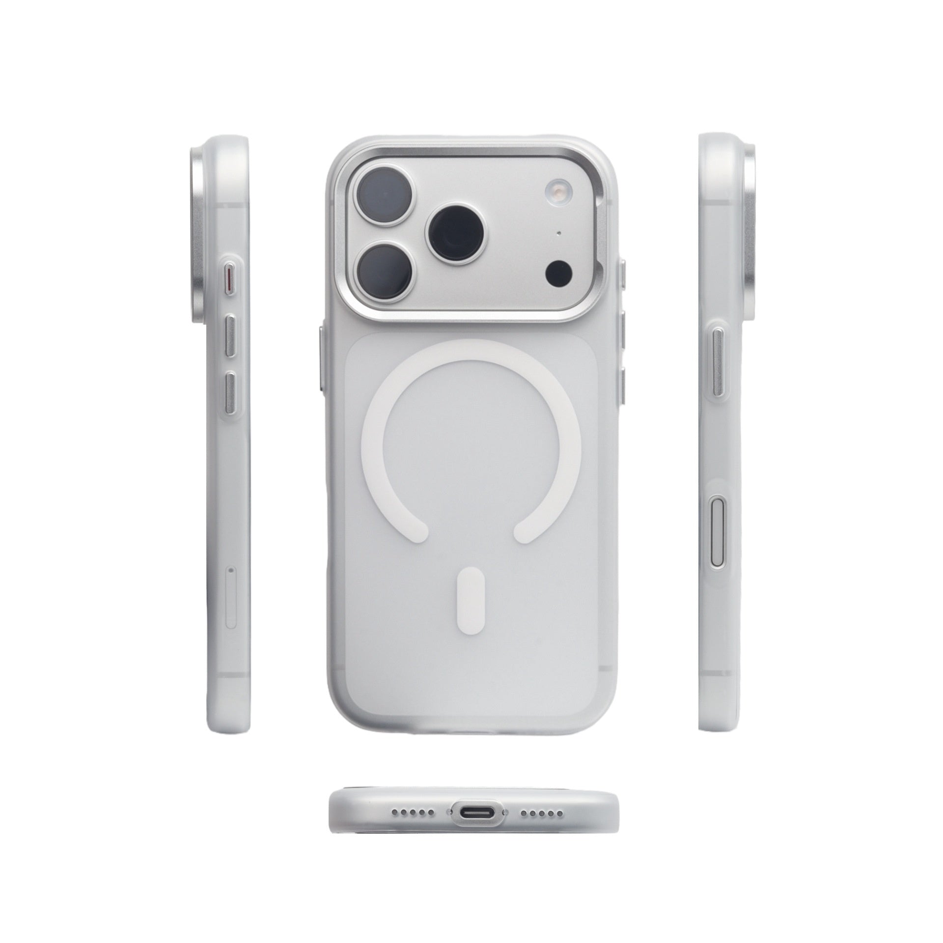 Frosted Magnetic Suction Suitable For 17promax Phone Case PC Skin Feeling Drop-resistant 