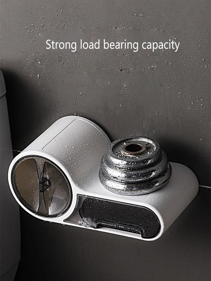 stainless-steel toilet paper holder | heavy-duty roll holder | adjustable spring tension bar | energy saving