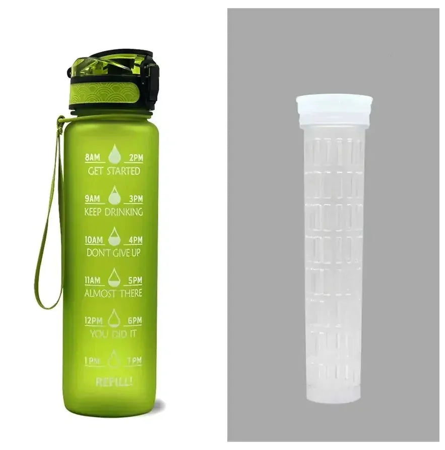 1000ml capacity motivational bottle | leakproof sports water bottle | gym and fitness hydration bottle | energy saving