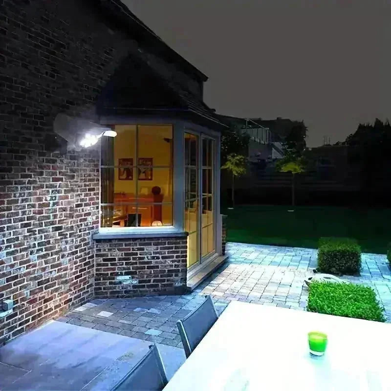 solar powered security light | 2000 lumen brightness | weatherproof outdoor lighting | ultrasonic cleaning