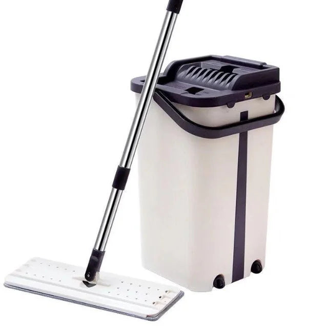 stainless-steel spin mop bucket | spin mop and bucket set | quick-dry microfiber mop head | energy saving
