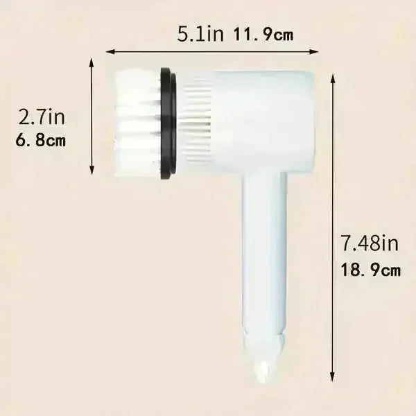cordless electric spin scrubber | stainless steel brush head | long battery life spin scrubber | ultrasonic cleaning