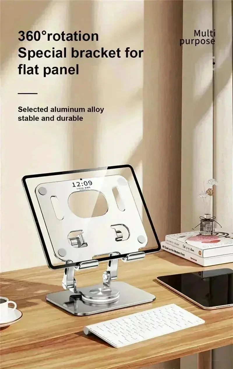 adjustable aluminum stand | 360 degree rotation | foldable tablet holder | ultrasonic cleaning