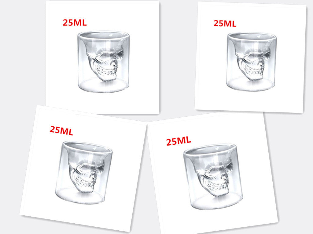 Skull Skull Double Transparent Glass 