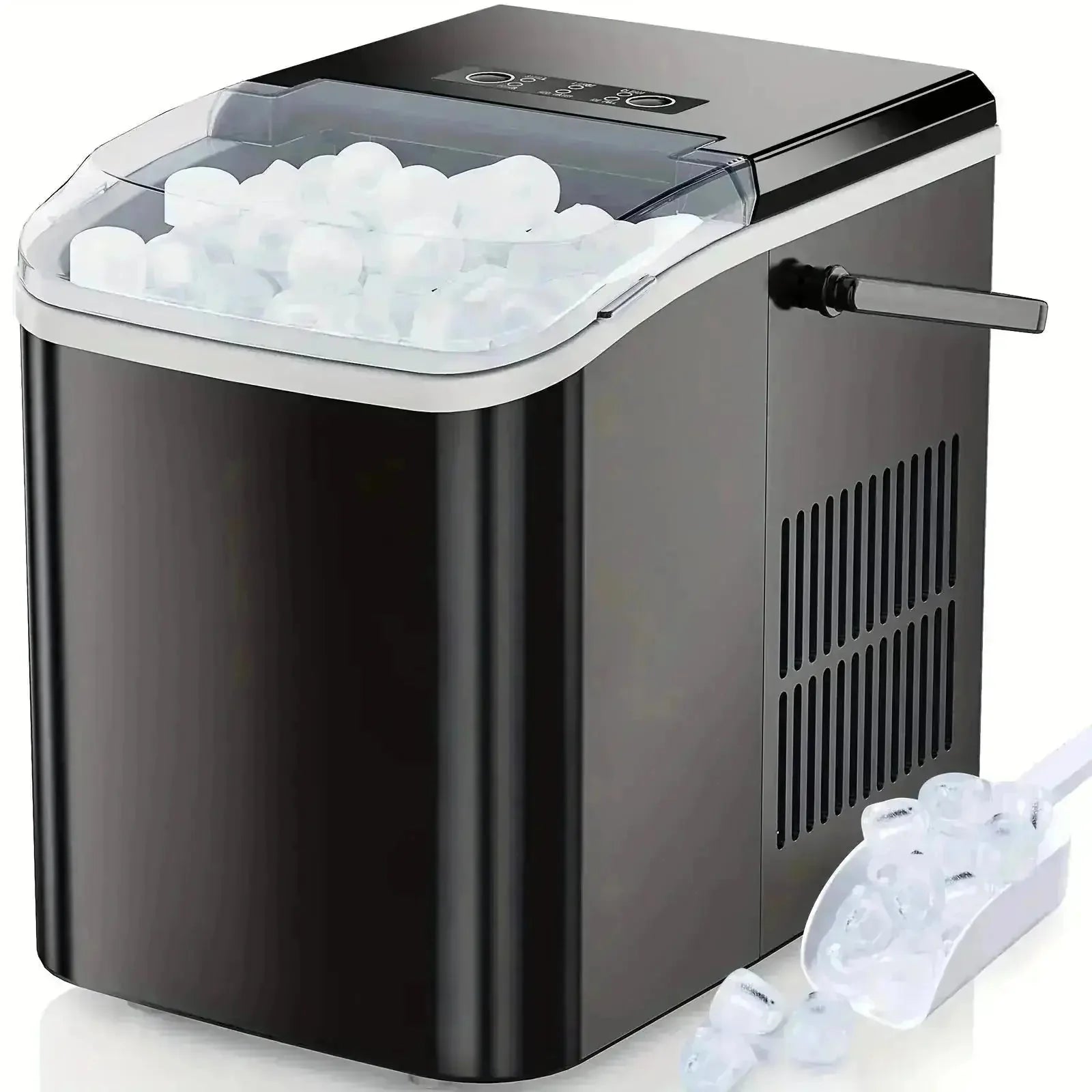 stainless steel ice maker | bullet ice maker countertop | 9 cubes in 6 minutes | energy saving